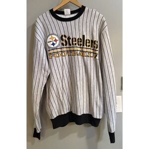 Majestic Black and Gray Steelers Football Sweatshirt